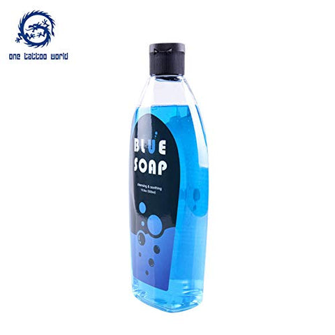 Image of One Tattoo World Blue Soap 500ml (16.9oz), equivalent as the green soap for Tattoo, OTW-PPSoap500