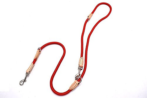 Image of PetsCaptain Double Head 6-Way Multi-Functional 0.5" Diameter Heavy Duty Rope Dog Leash (3 Different Length Leash 42", 54", or 72", Quick Tie-Off, Hands-Free, or Double Dog Leash)