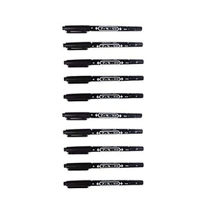 One Tattoo World Tattoo & Piercing Skin Marker | Dual-tip Pen Marking Scribe in Black | 10pcs