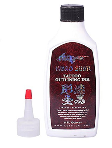 Image of Kuro Sumi Tattoo Ink, Outlining, 6 Ounce