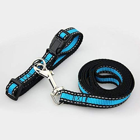 Image of PetsCaptain Reflective Dog Leash and Collar Set, Small & Medium Size