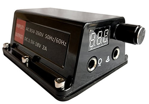 Image of 1TattooWorld Premium Quality Digital Display Tattoo Power Supply Black Color, OTW-P052