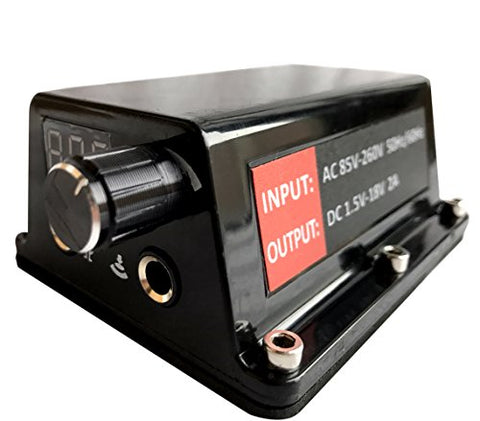 Image of 1TattooWorld Premium Quality Digital Display Tattoo Power Supply Black Color, OTW-P052