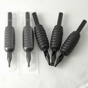 One Tattoo World (40) X STERILIZED Assorted (Rounds/MAGS/Flats) Tubes with Black Rubber Grips 3/4", Grip-40-M34