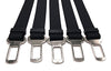 PetsCaptain 5-pack Universal Adjustable (16"~24") Pet Dog Cat Safety Leads SeatBelt Harness Dogs Seat Belt and Cat Seat Belt Pet Belt in Vehicle, Black; PSC-A523B5