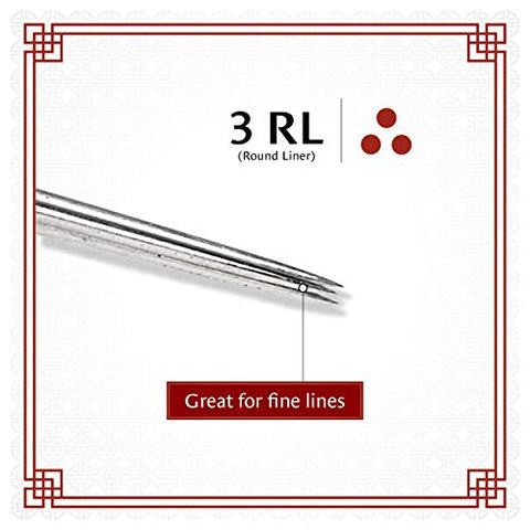 Image of One Tattoo World 50-pcs Sterilized Tattoo Needles | 3RL Round Liner | OTW-50-3RL.1