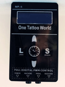 One Tattoo World Premium Quality Dual-Function Digital Display Tattoo Power Supply Black Color, OTW-PH102