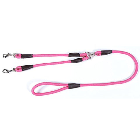 Image of PetsCaptain Double Dog Leash Built with Premium Quality & Heavy Duty Round Rope (0.5" Diameter x 48" Long) for Walking Two Dogs or Cats at The Same