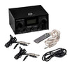 One Tattoo World Dual Tattoo Machine Power Supply | Digital LCD Display | Stainless Steel Pedal & 2 Clip Cords | Black
