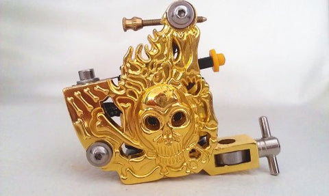 Image of 1TattooWorld Premium Handmade Copper Wire Coils Tattoo Machine Liner & Shader, Gold, OTW-J0462