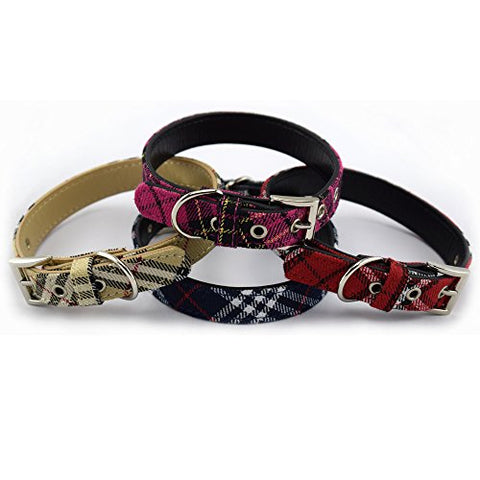 Image of PetsCaptain 4 Pieces Collar Set Stylish Designer Cotton Fabric Cute Dog Collar / Cat Collar, PSC-C5014SM4