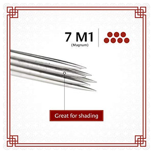 100pcs 7M1 Disposable Sterile Tattoo Needles 7 Mag Magnum Supply Set