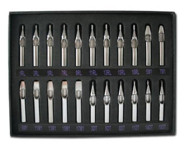 22pcs Tattoo Stainless Steel Tips Set, OTW-TK-2.1