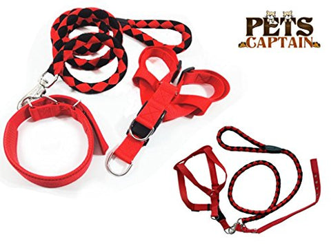 Image of PetsCaptain Pet Supplies for Dog Leash, Dog Collar, and Dog Harness Bundle, Various Size for Small to Extra Large Dogs and Cats