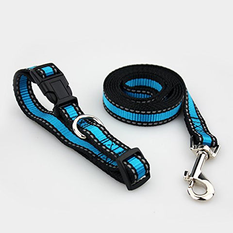 Image of PetsCaptain Reflective Dog Leash and Collar Set, Small & Medium Size