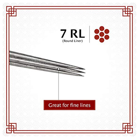 Image of One Tattoo World 7 Round Liner Sterilized Tattoo Needles OTW-50-7RL,50 pieces