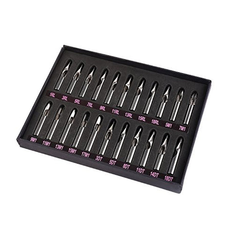 Image of AZDeal 22pcs Tattoo Tip Kit 304 Stainless Steel Tattoo Tip Kit professional gun machine Set